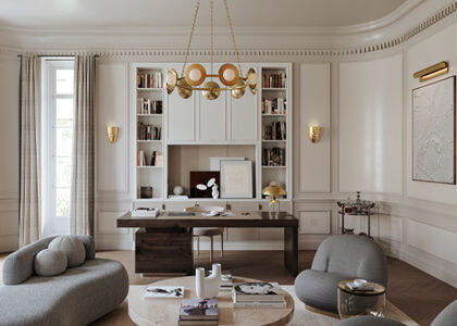 Layered lighting sources in a hybrid office living space