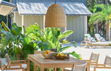 Outdoor dining area designed for entertaining and evening gatherings