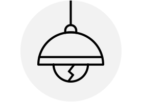 A graphic depicting a poorly-maintained pendant that should be repaired or replaced.&rdquo;