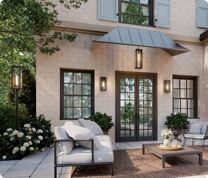 Outdoor lighting extending living spaces beyond daylight hours
