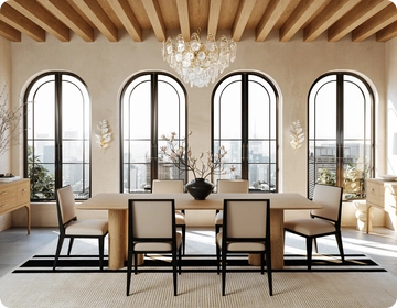 Dining room chandelier creating a high-end design statement