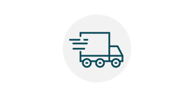 A delivery truck icon