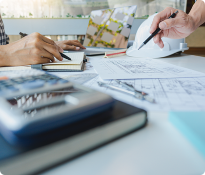 Trade professionals reviewing product details for an accurate quote