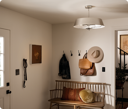 Mudroom lighting improving visibility and organization