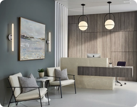 A brightly-lit waiting room that inspires ease and alertness