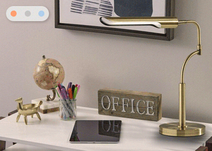 Circadian rhythm lighting system adjusting color temperature in home office