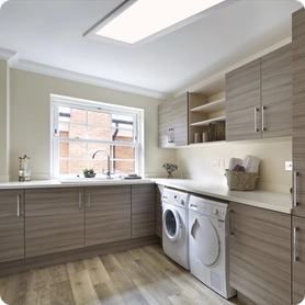 Utility rooms deserve effective lighting, without the bells and whistles of primary spaces