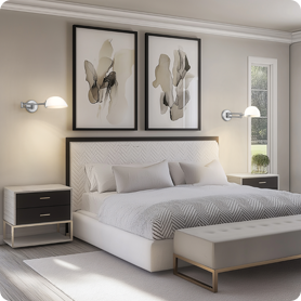 Task lighting for reading at a bedside