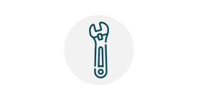 A wrench icon indicating the process of installation