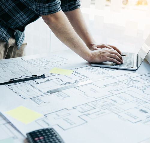 Designer reviewing a streamlined lighting workflow and specifications for a 2026 project.