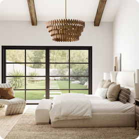 Premium bedroom lighting that complements the room's architecture gives buyers a home that feels custom-made