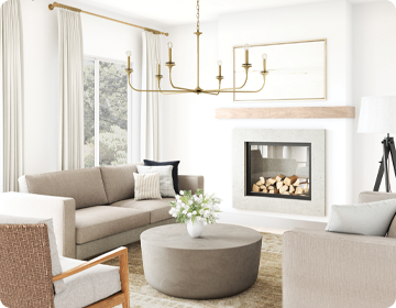 Layered lighting creating a luxury atmosphere in a family room