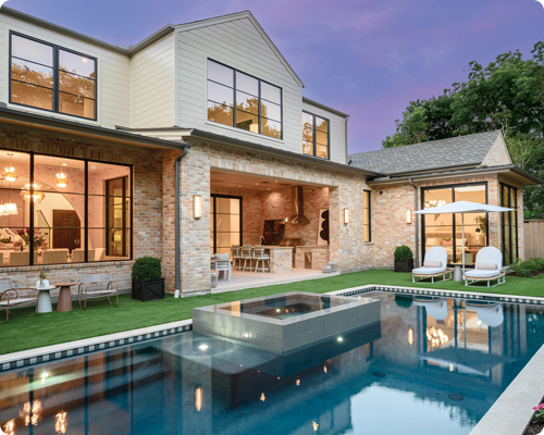  Coordinated lighting package in a newly constructed home