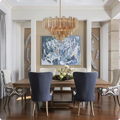 A few high-end fixtures will elevate a space beyond the basic, builder-grade packages.
