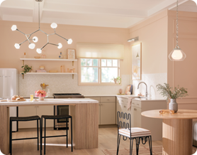 Layered lighting creating depth and emotional impact within a kitchen