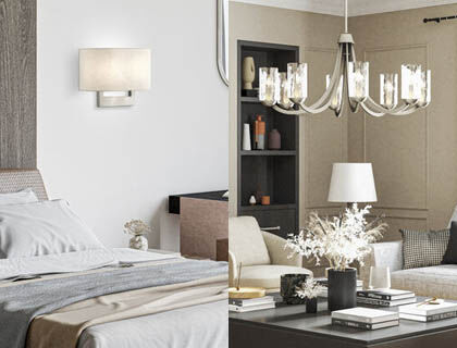 Fixtures from two separate brands with the same brushed nickel finish can work together nearly as well as fixtures from the same brand and collection.