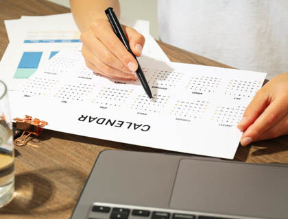 A designer determining how far in advance she will need to lock in lighting selections for a project.