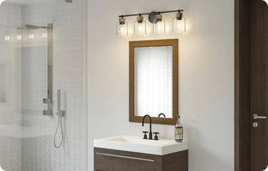 A modern bathroom vanity light designed for its space