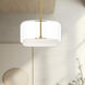 Enkel LED 15 inch Brushed Gold Pendant Ceiling Light in Clear Glass Shade