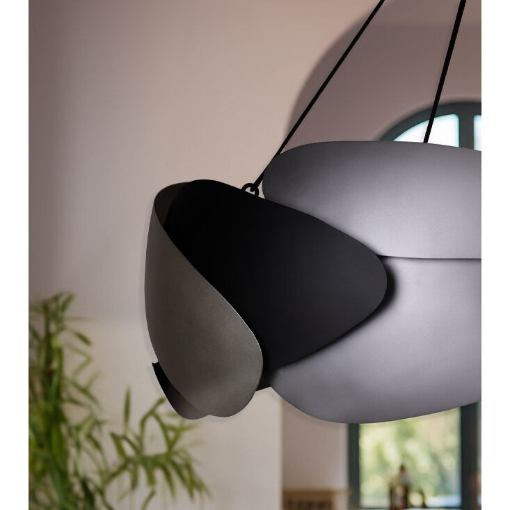 Metalo Misto 6 Light 28 inch Brass / Cola Grey / Matte Black Pendant Ceiling Light