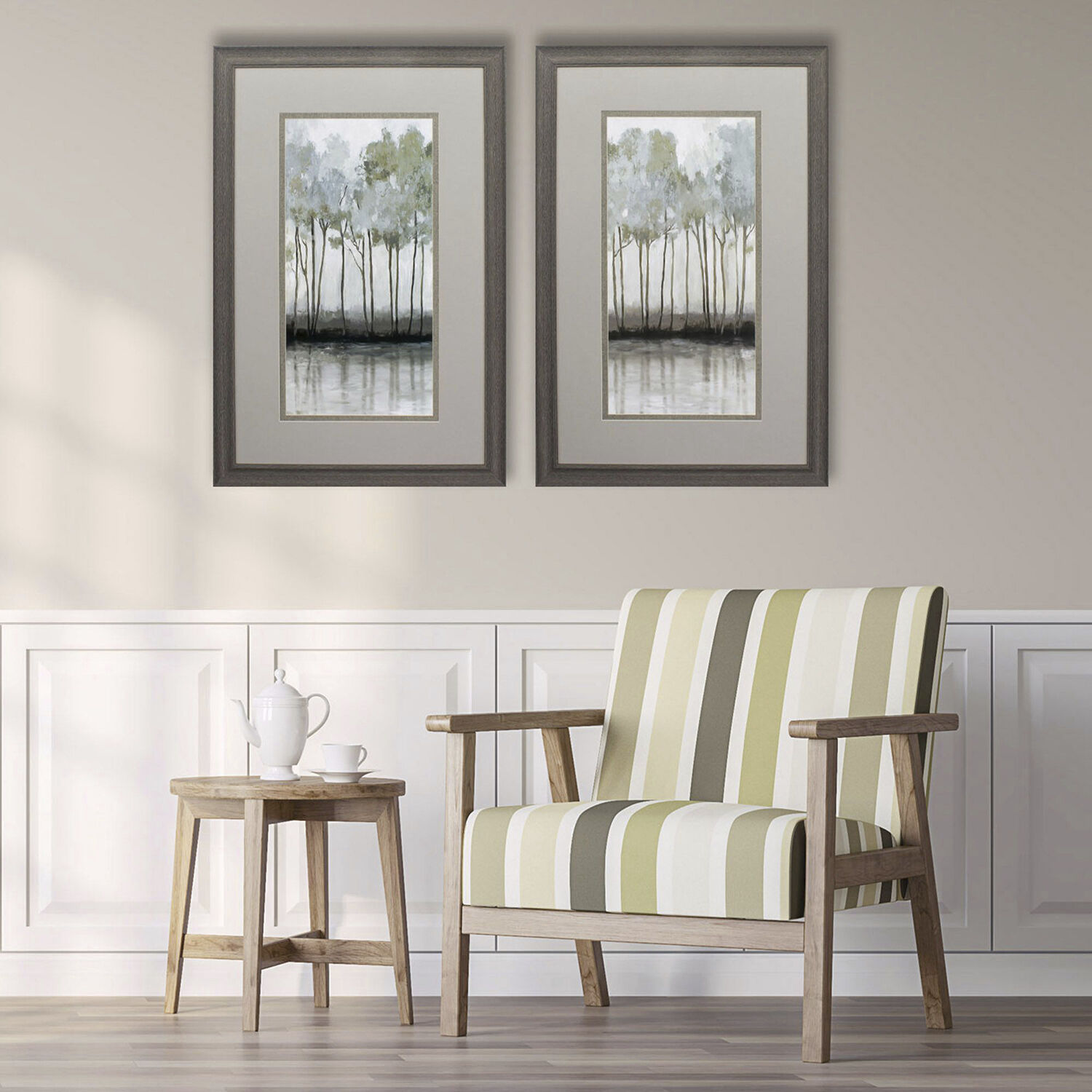Landscapes Neutral and Gray Framed Art, Propac