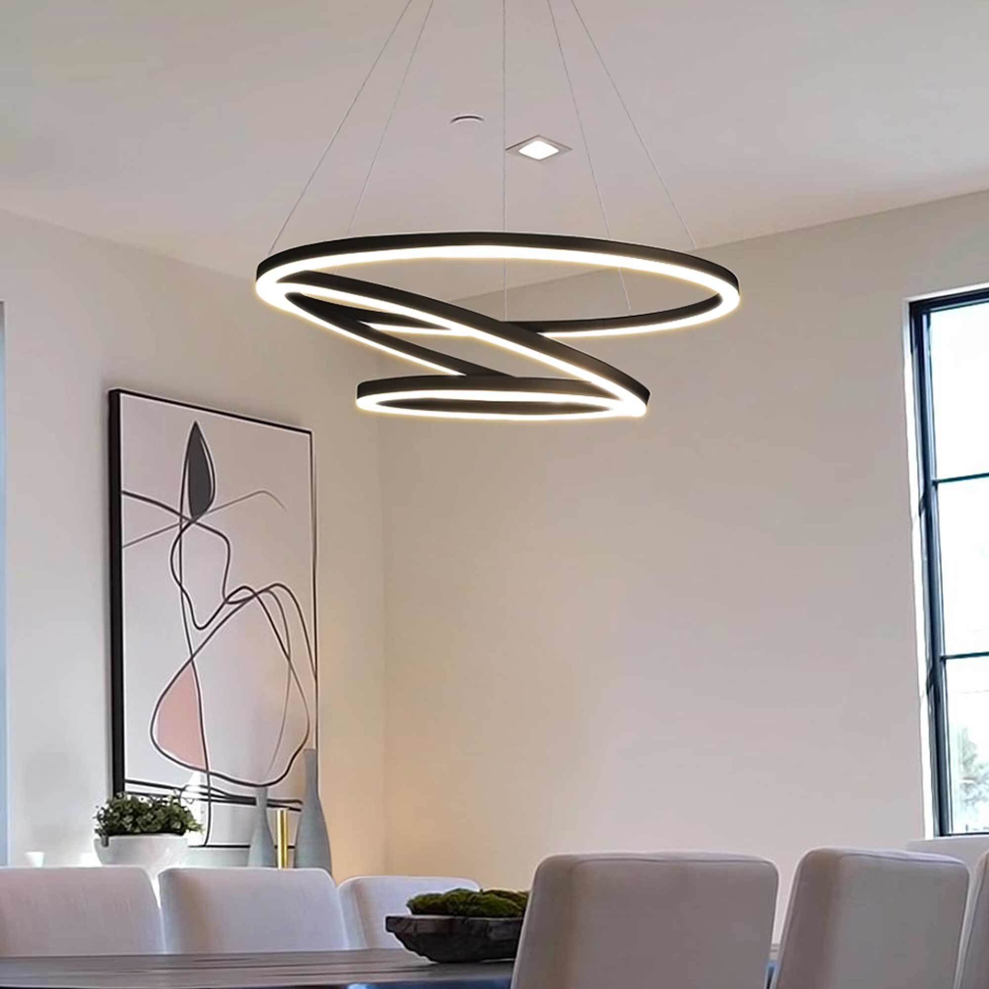 Tania Trio 31.5 inch Black Chandelier Ceiling Light