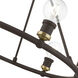 Lansdale 6 Light 25 inch Bronze with Antique Brass Accents Chandelier Ceiling Light