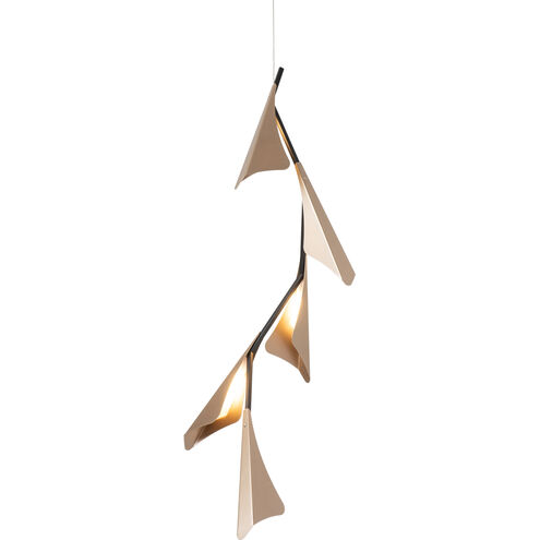 Plume LED 15.1 inch Soft Gold and Sterling Pendant Ceiling Light in Soft Gold/Sterling