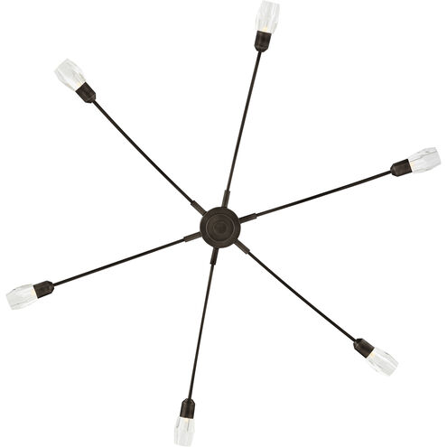 Atera LED 60 inch Black Oxide Chandelier Ceiling Light, Single Tier