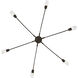 Atera LED 60 inch Black Oxide Chandelier Ceiling Light, Single Tier