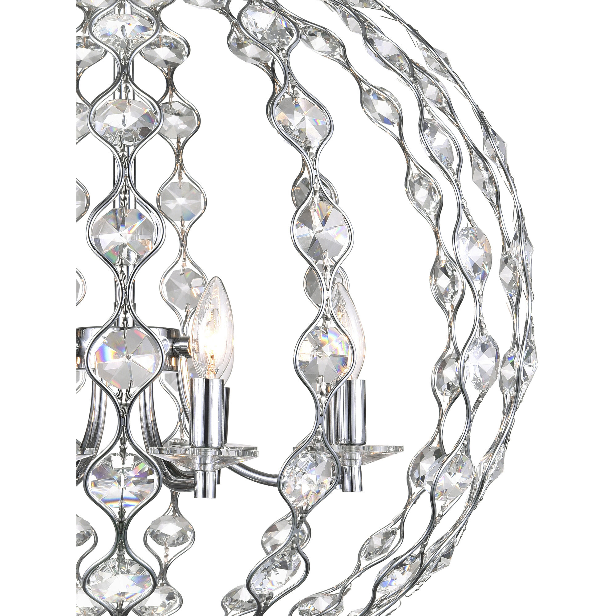 Esia 8 Light 26 inch Chrome Chandelier Ceiling Light