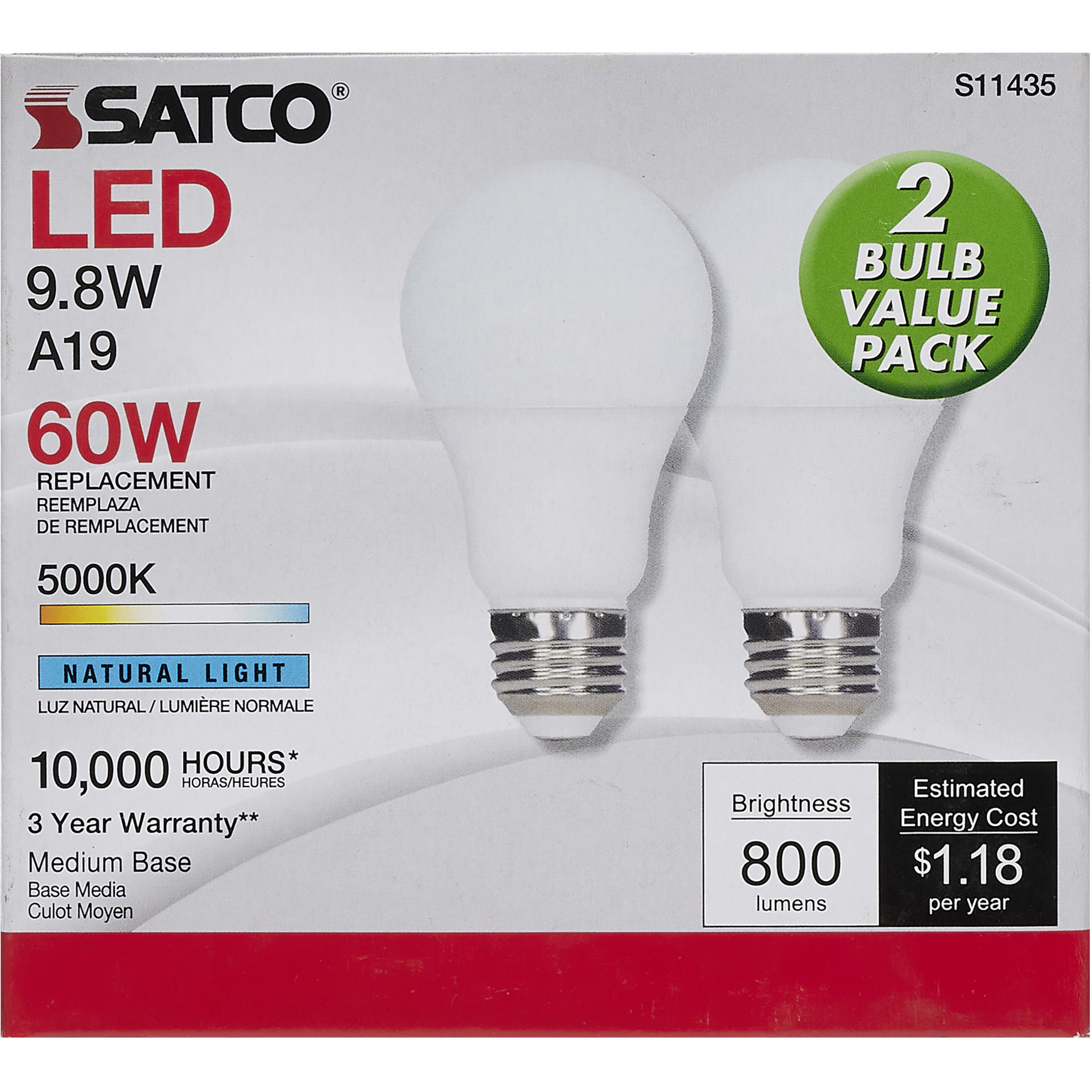 Lumos LED Medium 9.80 watt 5000K Type A Bulb