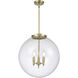 Franklin Restoration Beacon 3 Light 18 inch Antique Brass Statement Pendant Ceiling Light in Incandescent, Seedy