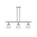Ballston Small Cone LED 36 inch Brushed Satin Nickel Island Light Ceiling Light in Seedy Glass, Ballston