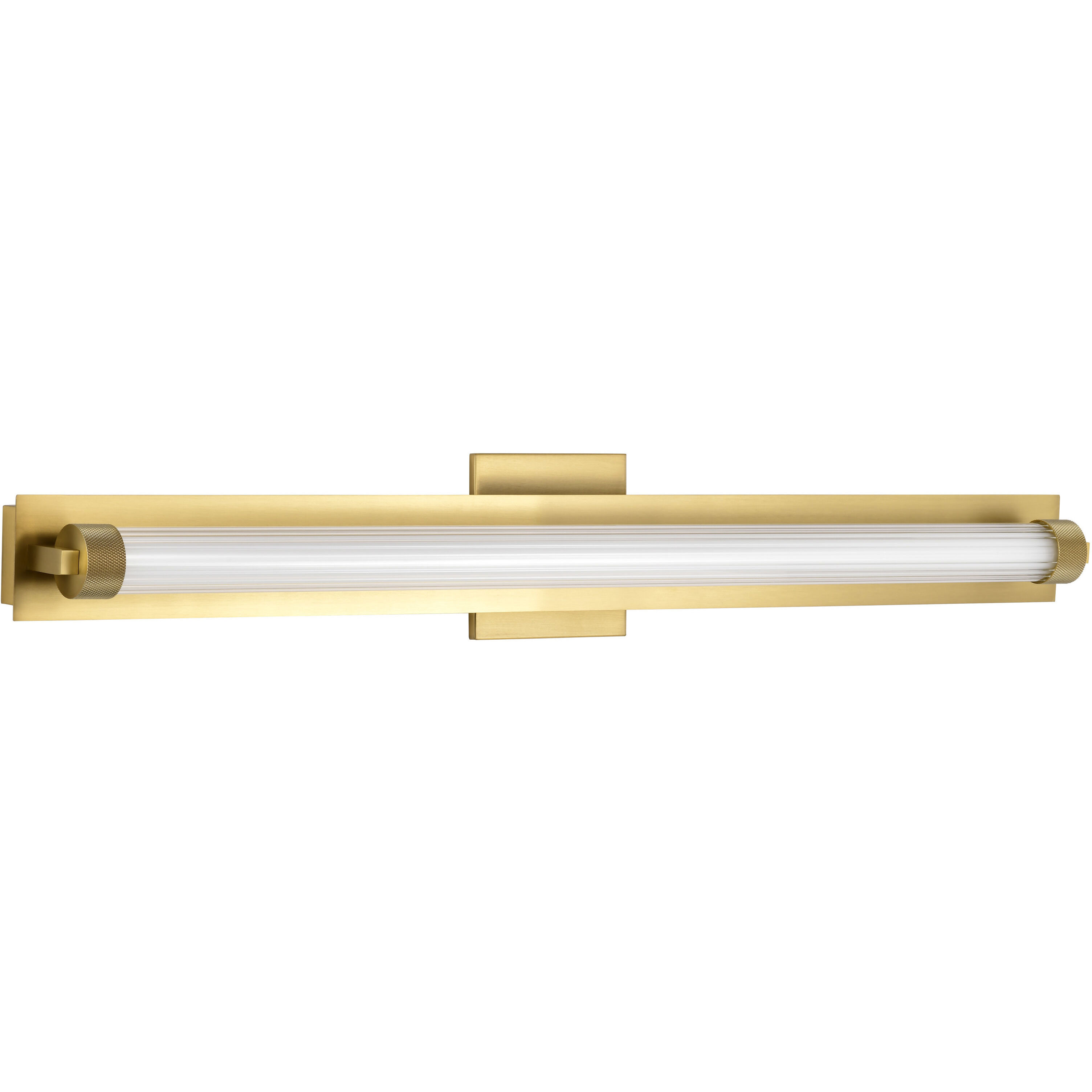 Larissa LED 32 inch Vintage Brass Vanity Wall Light