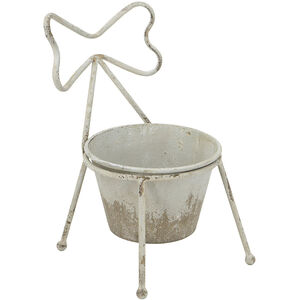 Anita Distressed White Plant Stand