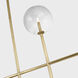 AERIN Linnea LED 56.5 inch Hand-Rubbed Antique Brass Chandelier Ceiling Light