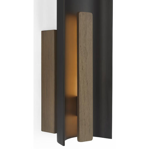 Anne-Marie Barton Remi Sconce Wall Light in Matte Carbon and Warm Walnut