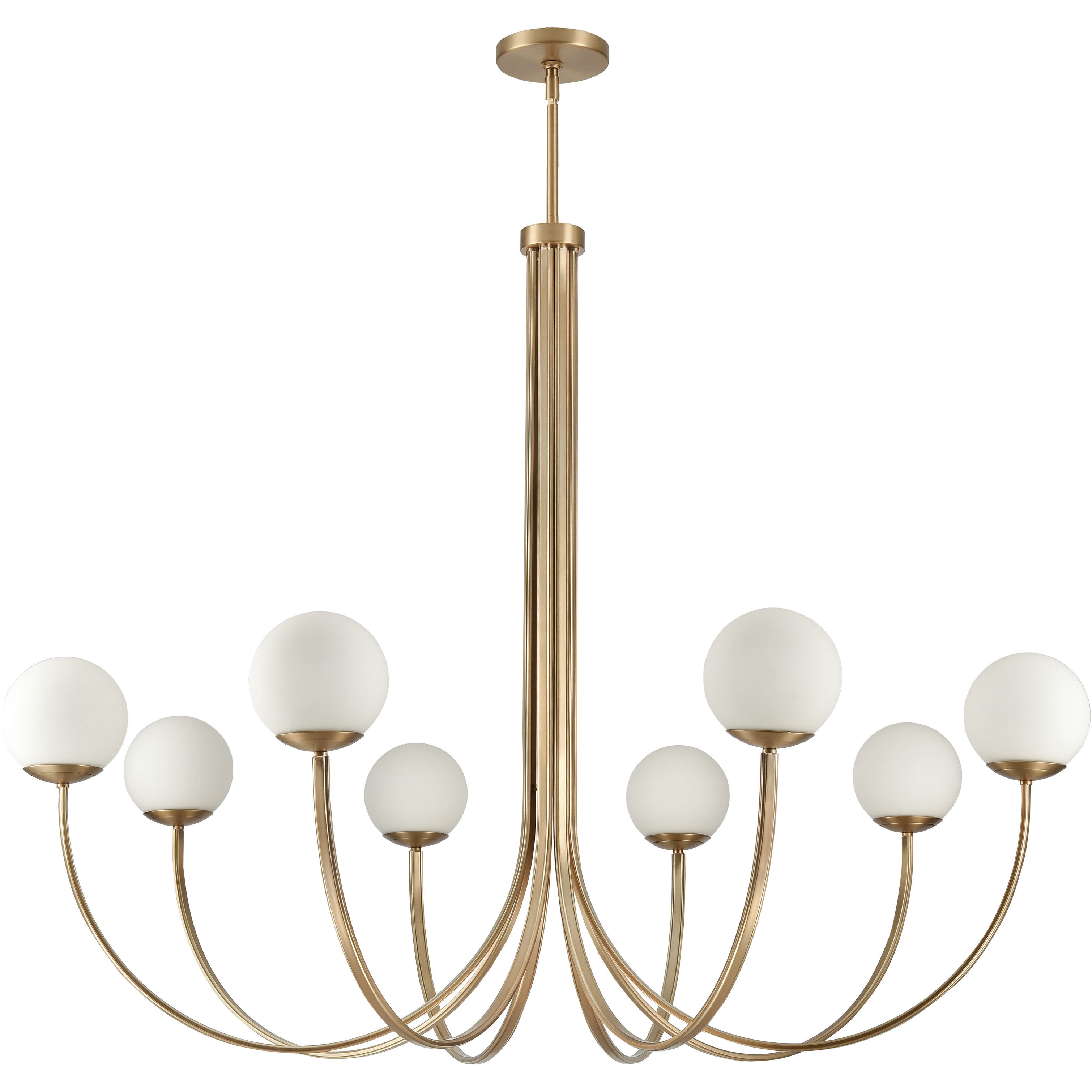 Caroline 8 Light 54 inch Brushed Gold Chandelier Ceiling Light