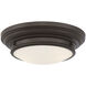 Transitional 2 Light 13 inch Oil Rubbed Bronze Flush Mount Ceiling Light