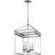 Sean Lavin Woodruff 4 Light 16 inch Polished Nickel Lantern Chandelier Ceiling Light