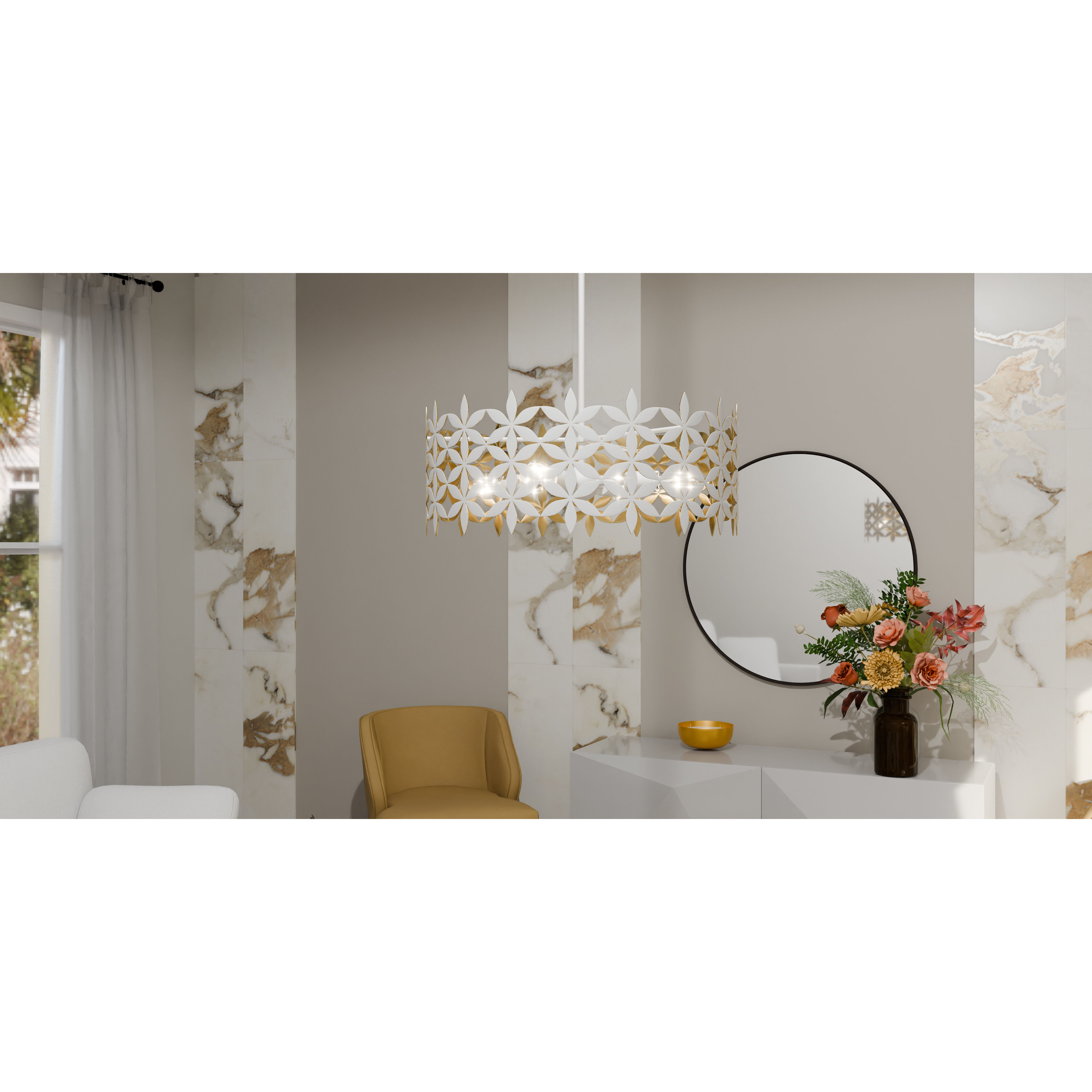 Piper 4 Light 24.25 inch Matte White Pendant Ceiling Light