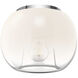 Samar 1 Light 7.5 inch Chrome and Opal Glass Flush Mount Ceiling Light