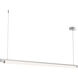Keel LED 60 inch Bright Satin Aluminum Pendant Ceiling Light in 3000K