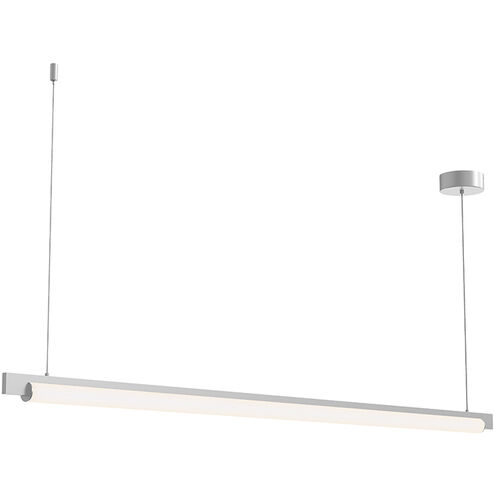 Keel LED 60 inch Bright Satin Aluminum Pendant Ceiling Light in 3000K