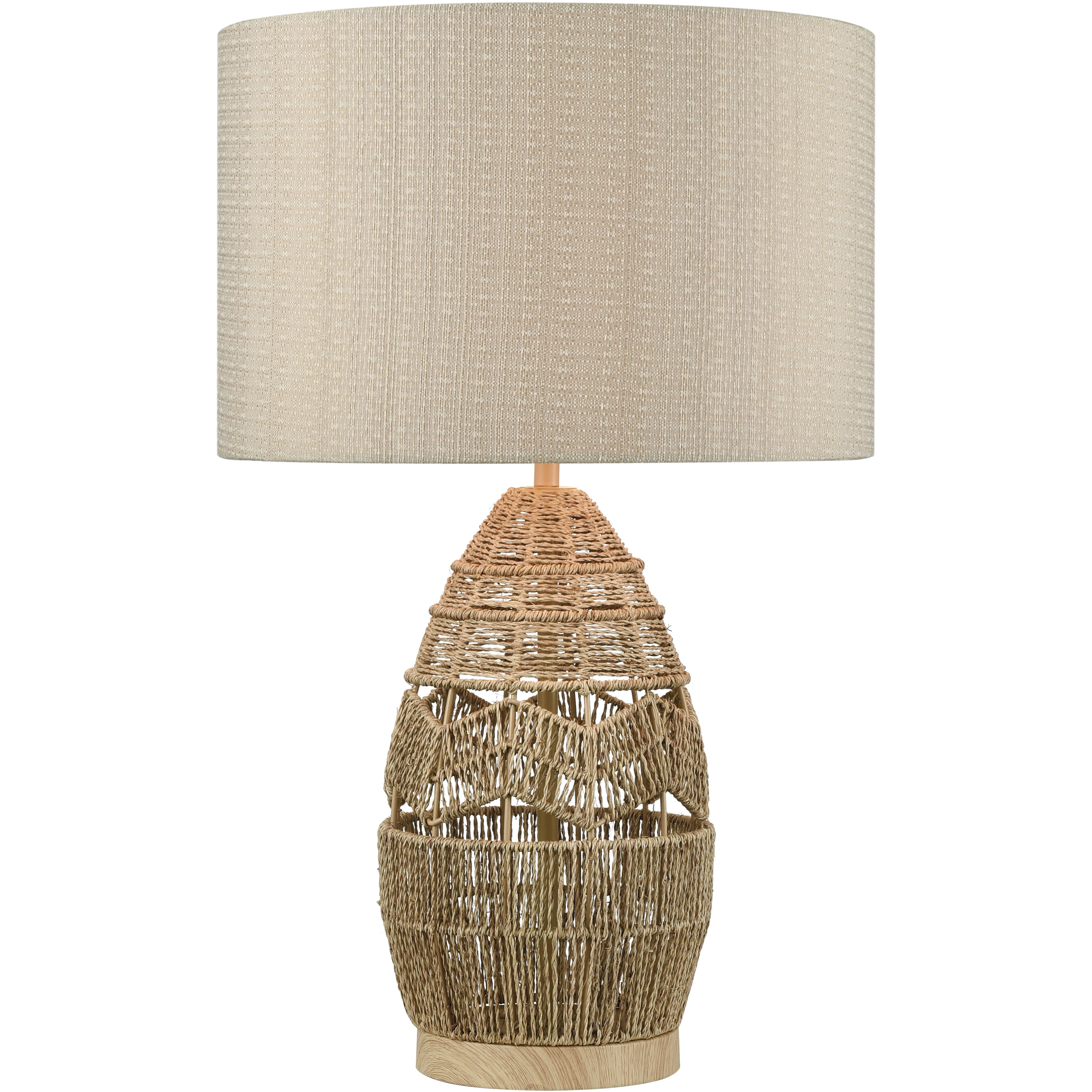 Husk 25 inch 100 watt Natural Table Lamp Portable Light