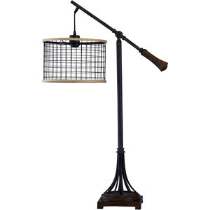 Signature 39 inch 60 watt Bronze and Black Table Lamp Portable Light