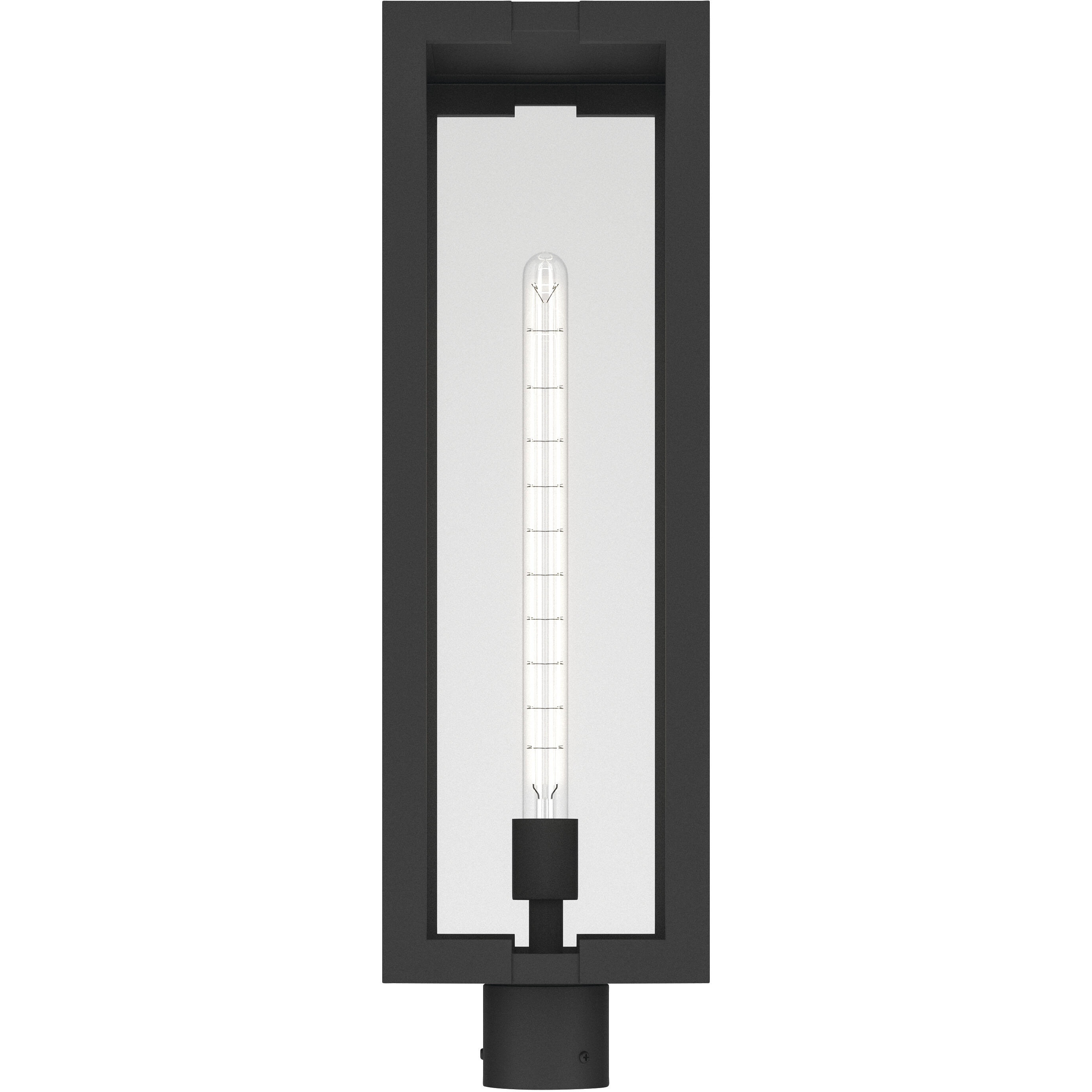 Calen 1 Light 27 inch Textured Black Outdoor Post Lantern