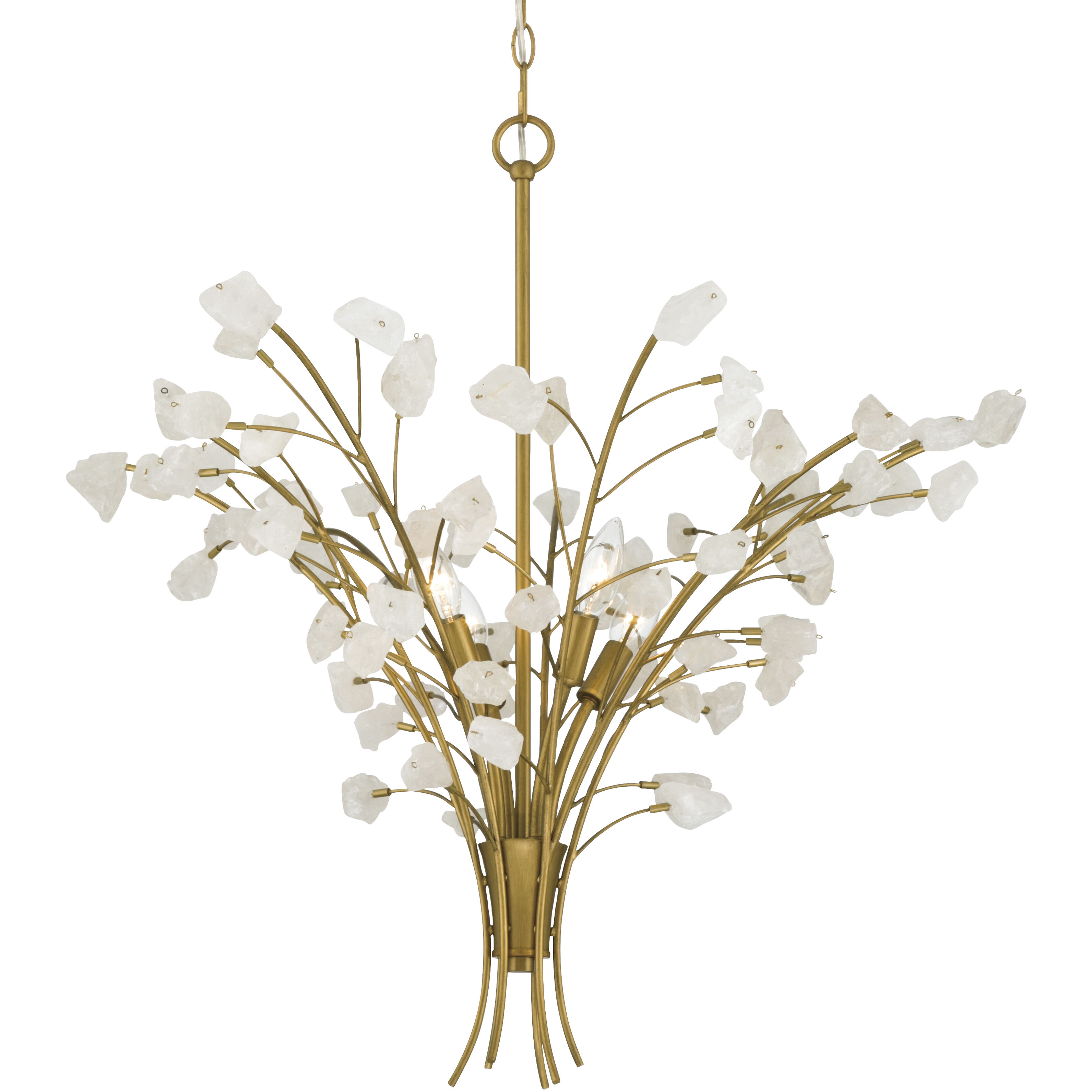 Ramus 4 Light 30 inch Painted Legacy Brass Chandelier Ceiling Light