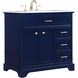Americana 36 X 21.5 X 35 inch Blue Vanity Sink Set